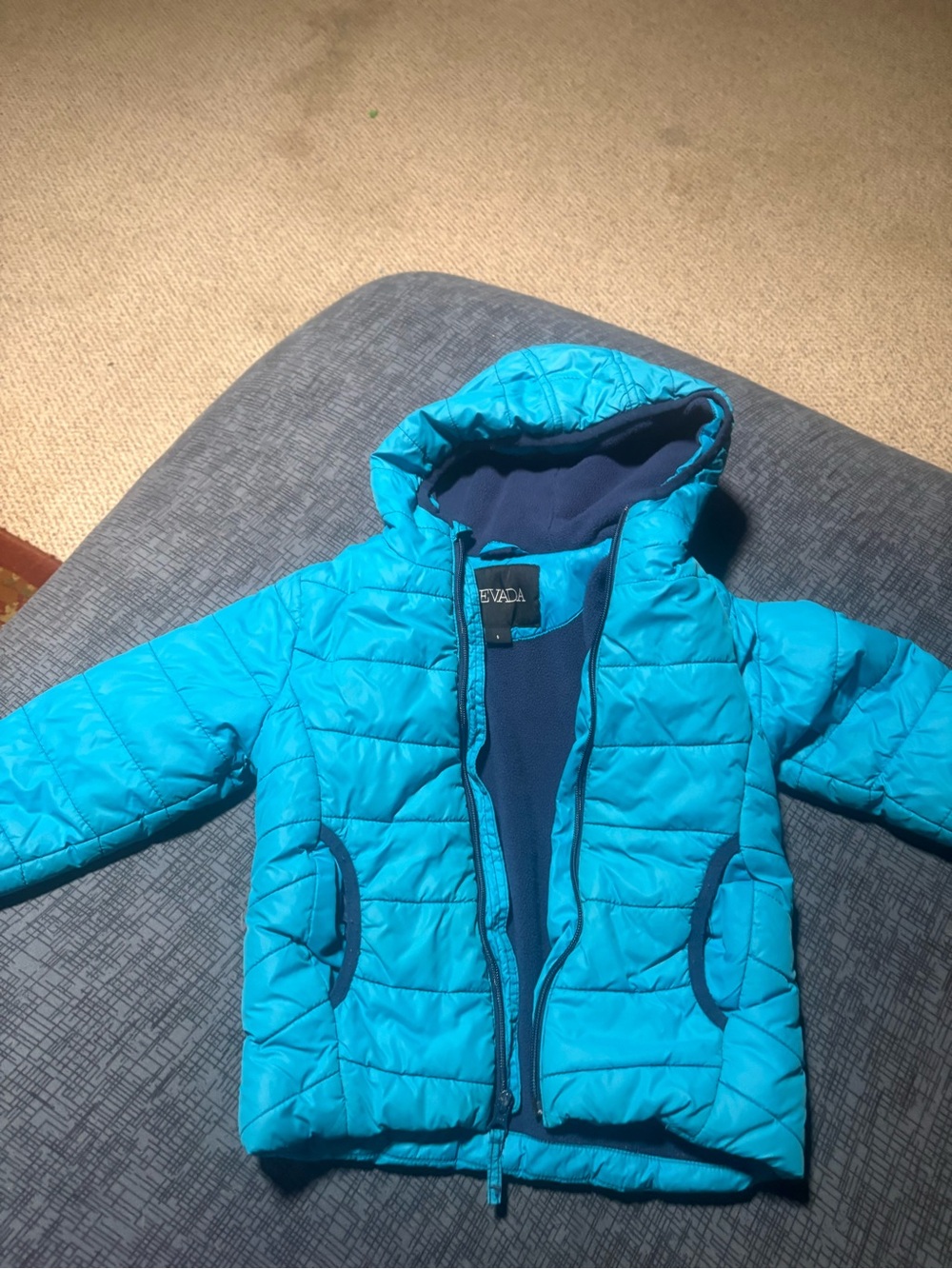 Kids' Hooded Puffer Jacket - Bright Aqua